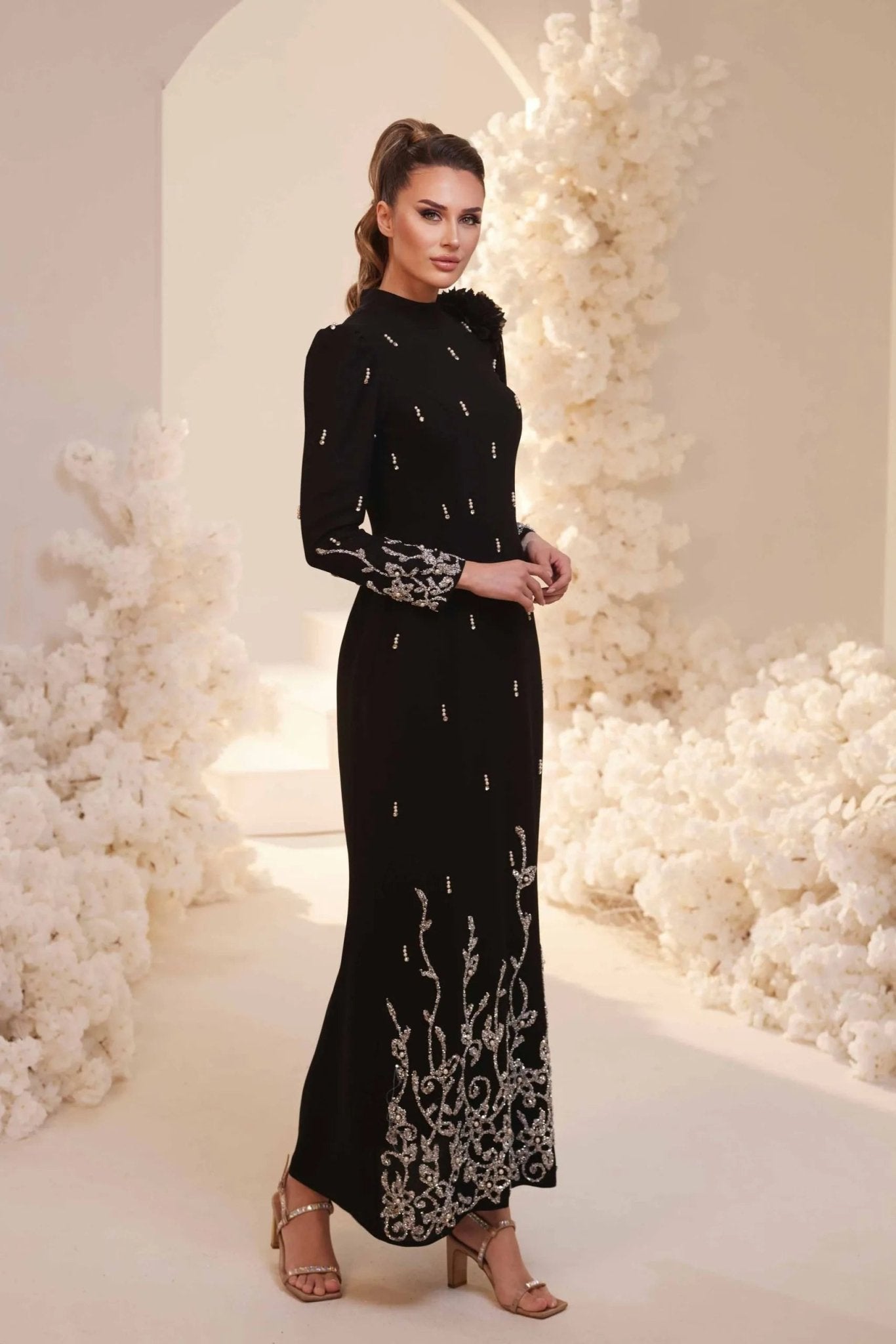 Loren Tesettür Abiye - FioraofDress - tesettur - abiye - Siyahh - 38 - hijab - evening - dress