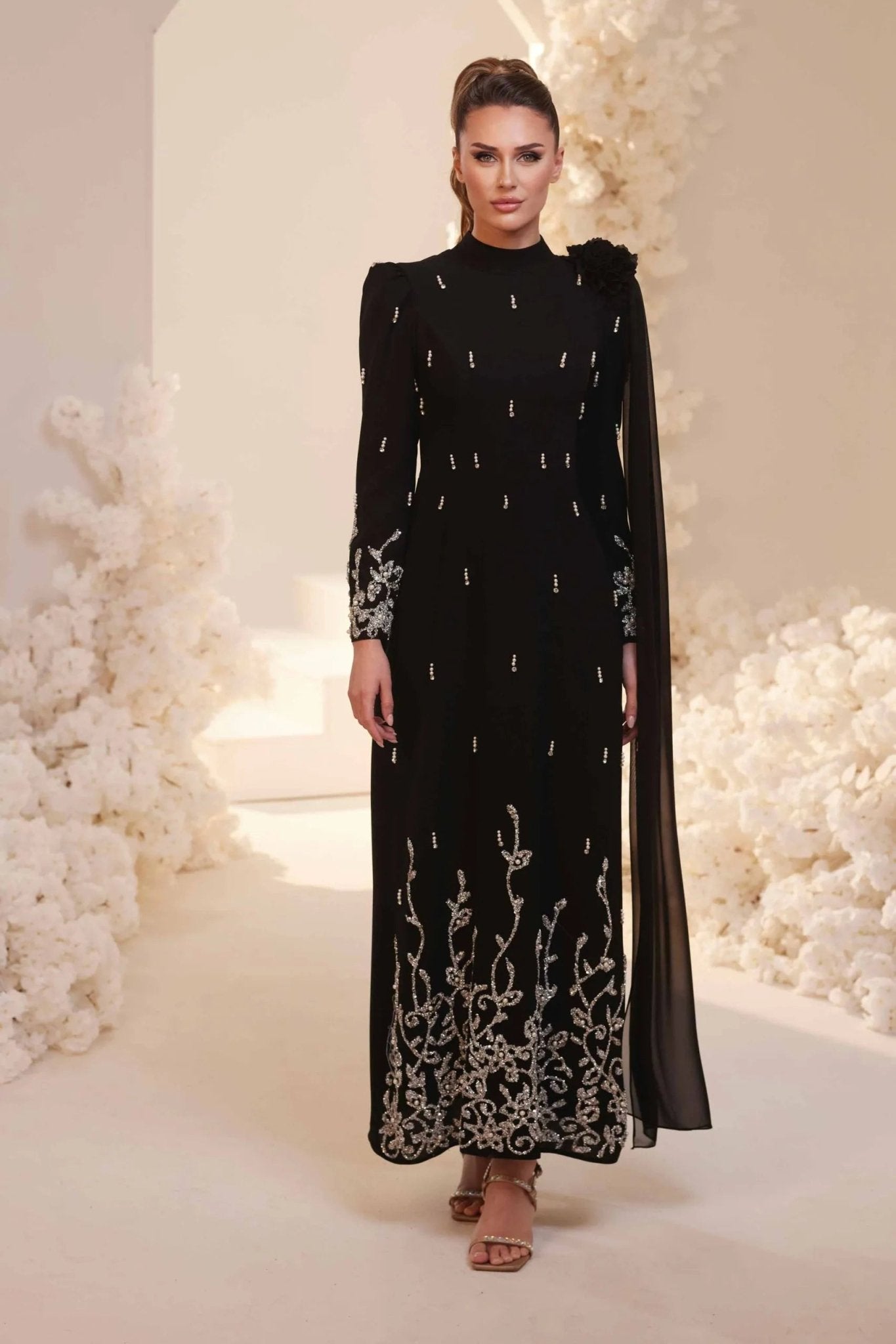 Loren Tesettür Abiye - FioraofDress - tesettur - abiye - Siyahh - 38 - hijab - evening - dress