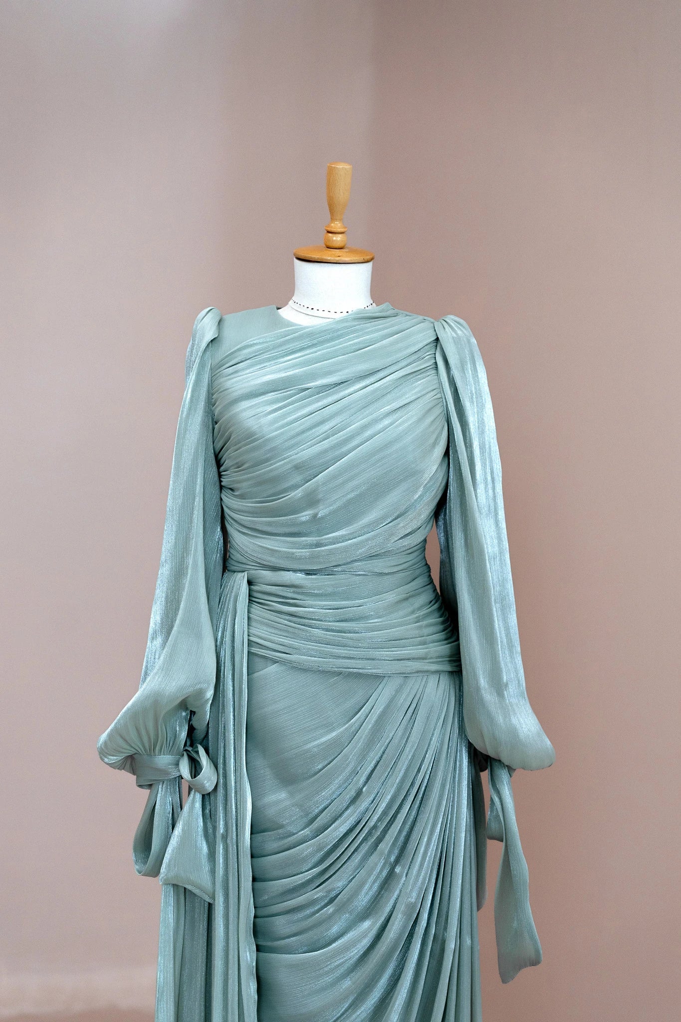 Lotus Tesettür Abiye - FioraofDress - tesettur - abiye - mint - 38 - hijab - evening - dress