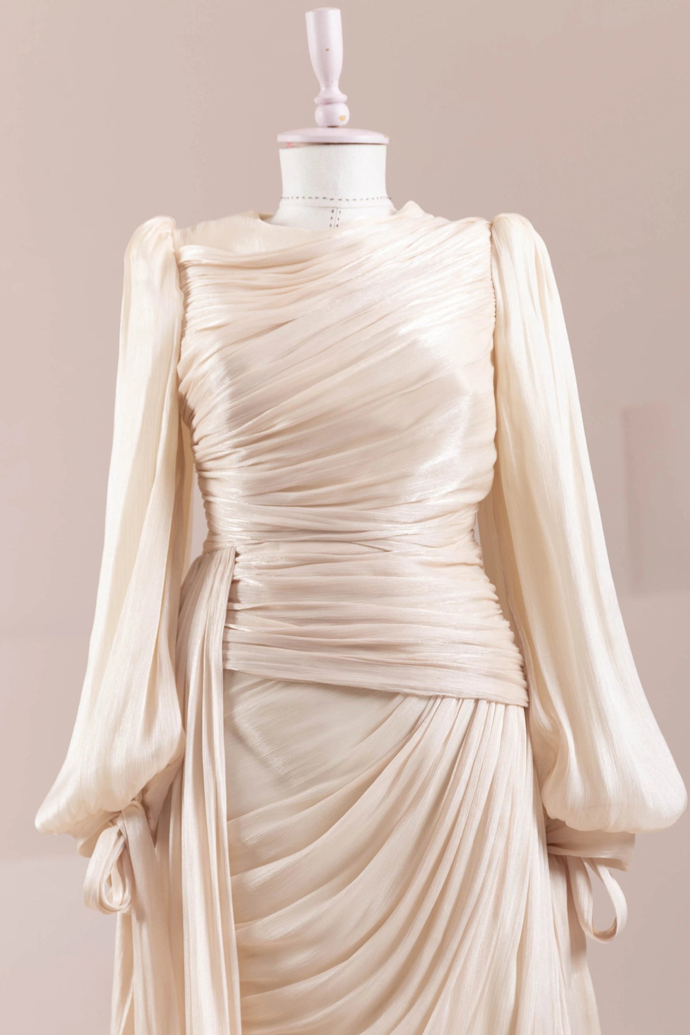 Lotus Tesettür Abiye - FioraofDress - tesettur - abiye - Ekru - 38 - hijab - evening - dress