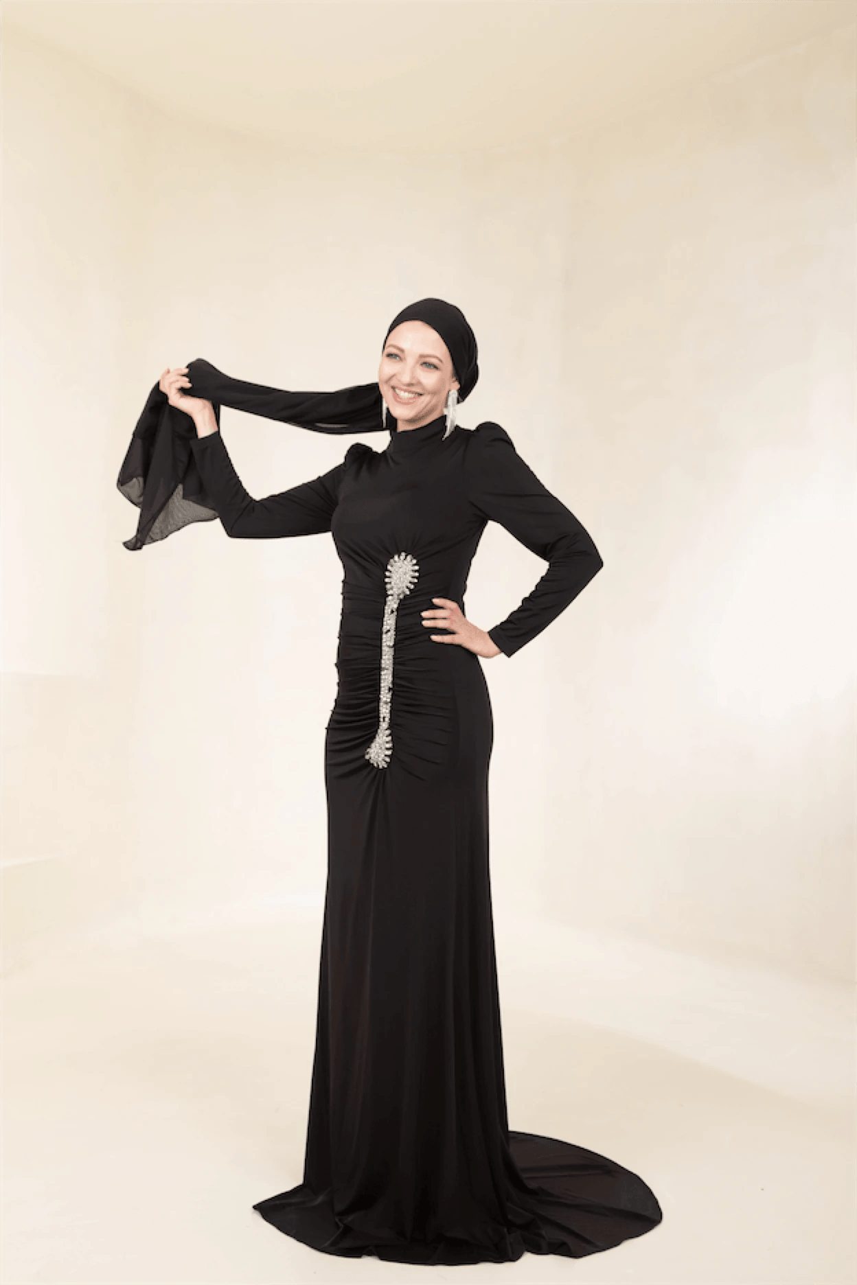 Lydia Tesettür Abiye - FioraofDress - tesettur - abiye - 44 - Siyahh - hijab - evening - dress