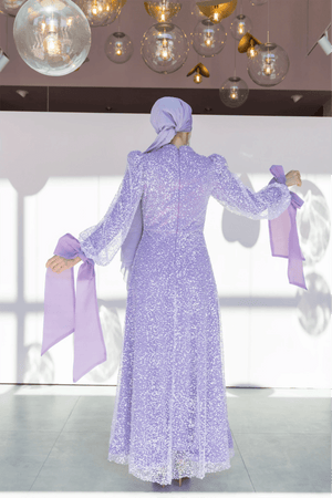 Melena Tesettür Abiye - FioraofDress - tesettur - abiye - 46 - LİLAA - hijab - evening - dress