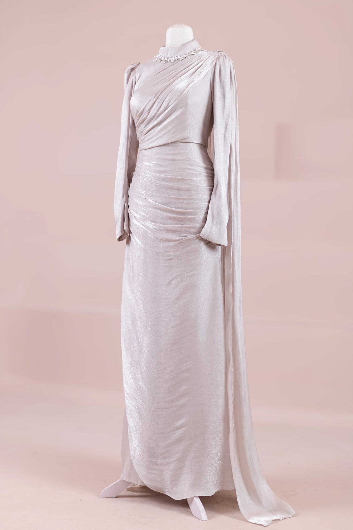 Melya Tesettür Abiye - FioraofDress - tesettur - abiye - BEJ - 38 - hijab - evening - dress