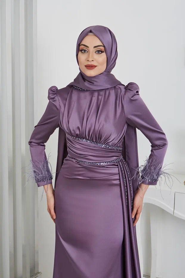 Merinette Tesettür Abiye - FioraofDress - tesettur - abiye - 44 - bronze - hijab - evening - dress