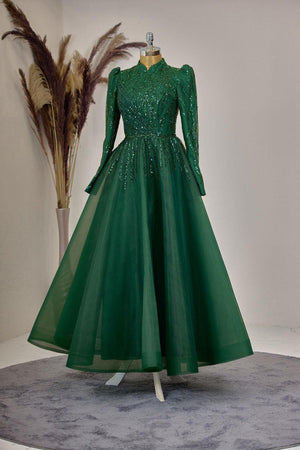 Mila Abiye Tesettür - FioraofDress - tesettur - abiye - zümrüt - 38 - hijab - evening - dress