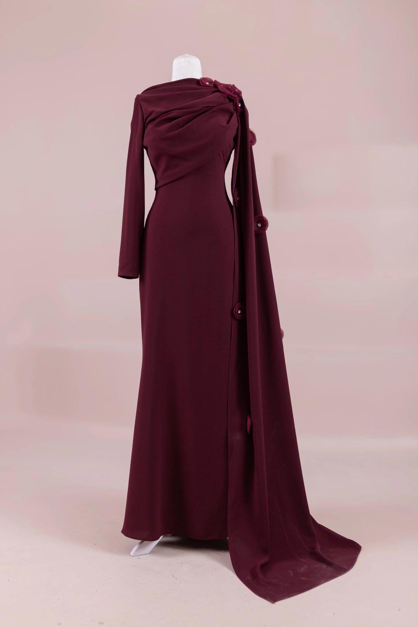 Mire Tesettür Abiye - FioraofDress - tesettur - abiye - BORDO - 38 - hijab - evening - dress