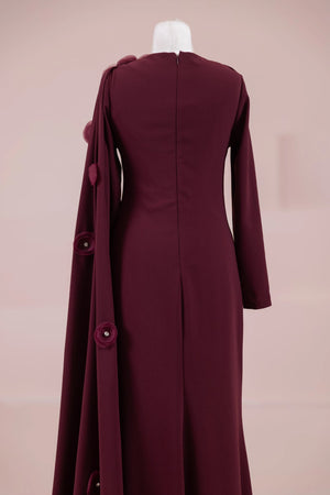 Mire Tesettür Abiye - FioraofDress - tesettur - abiye - BORDO - 38 - hijab - evening - dress