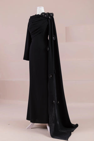 Mire Tesettür Abiye - FioraofDress - tesettur - abiye - Siyahh - 38 - hijab - evening - dress