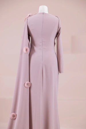 Mire Tesettür Abiye - FioraofDress - tesettur - abiye - Pudra - 38 - hijab - evening - dress