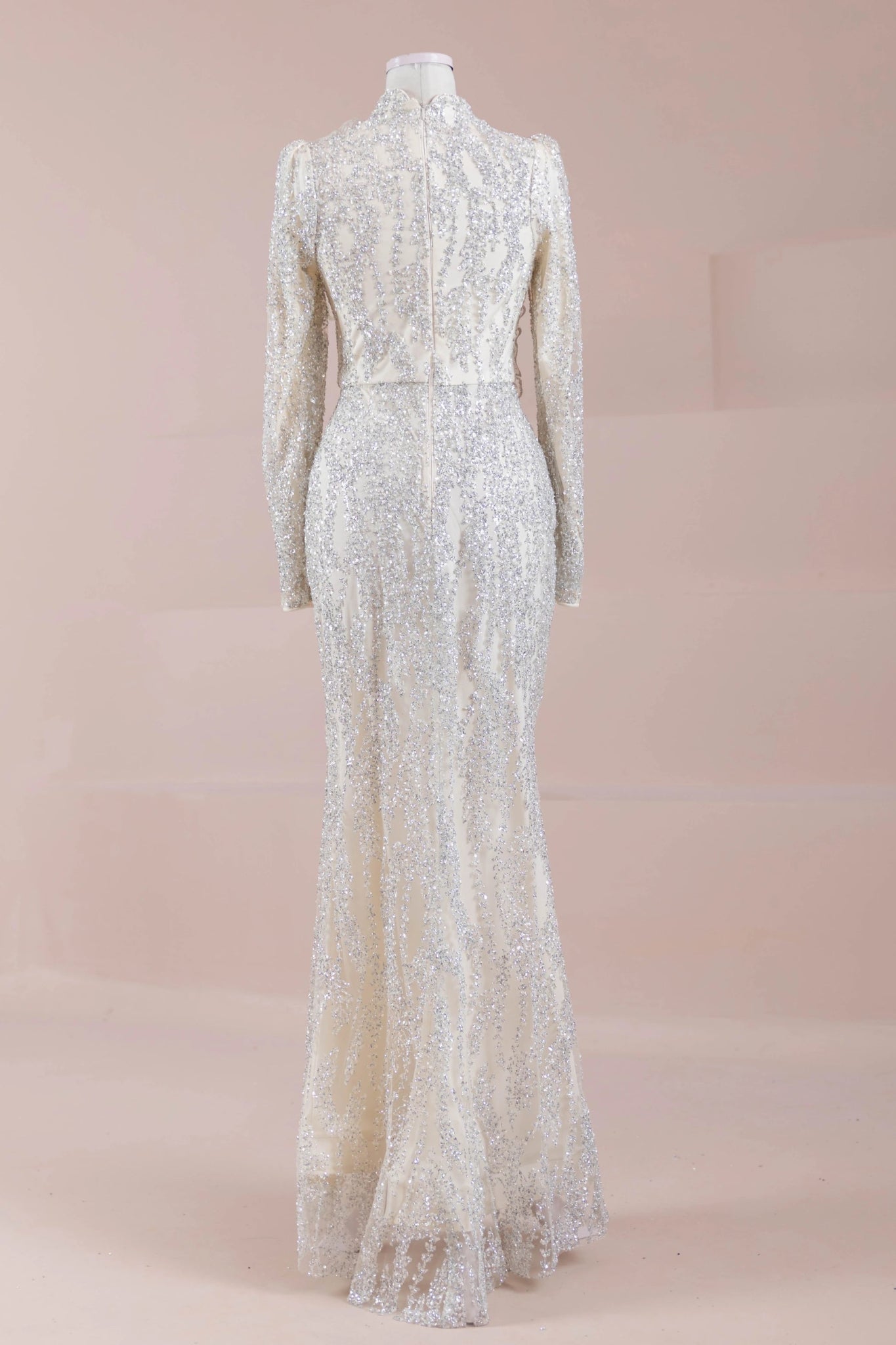 Najma Tesettür Abiye - FioraofDress - tesettur - abiye - krem - 36 - hijab - evening - dress