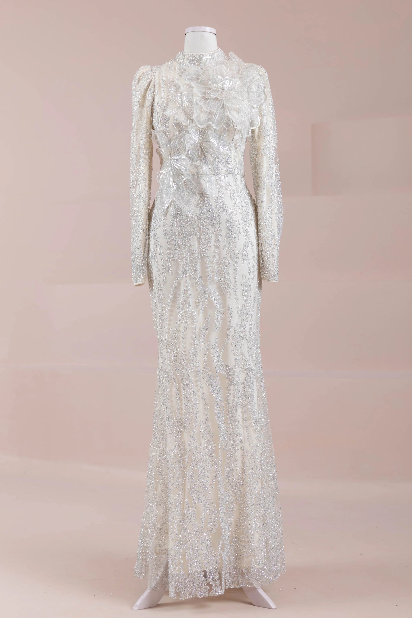 Najma Tesettür Abiye - FioraofDress - tesettur - abiye - krem - 36 - hijab - evening - dress