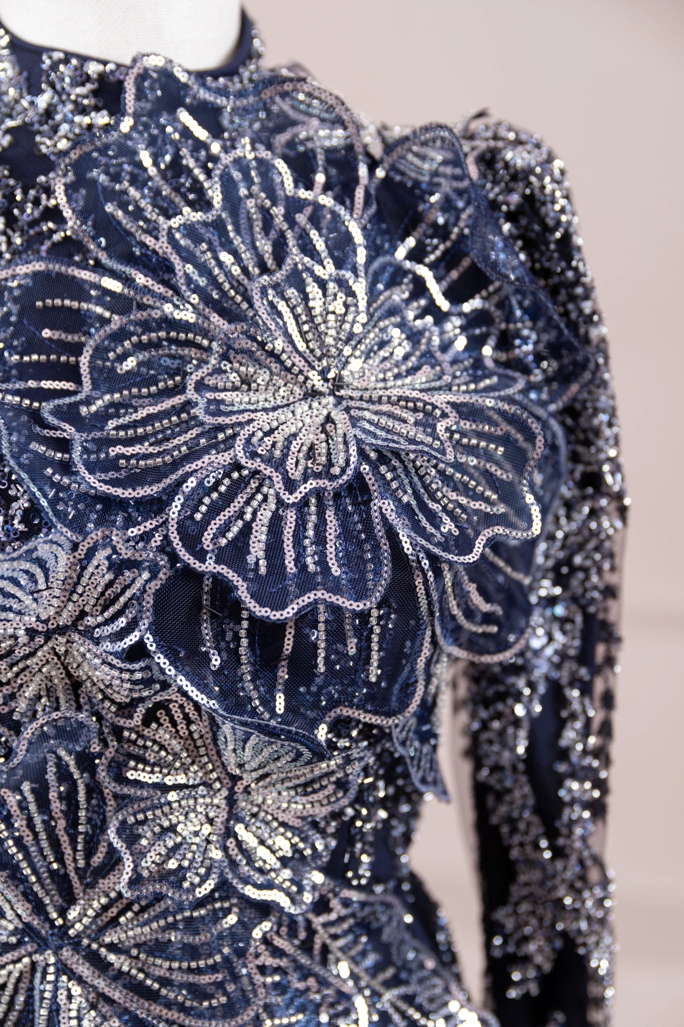 Najma Tesettür Abiye - FioraofDress - tesettur - abiye - LACİVERT - 36 - hijab - evening - dress