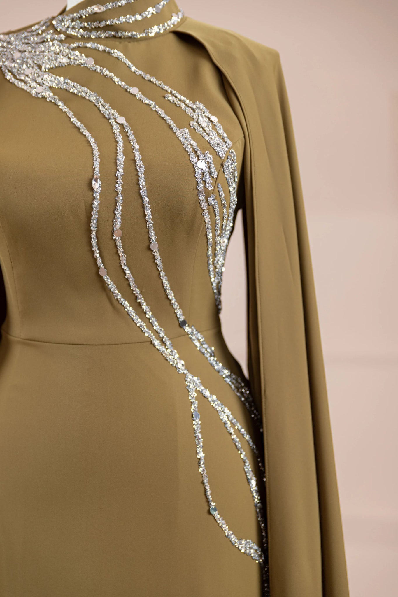 Nalesa Tesettür Abiye - FioraofDress - tesettur - abiye - olive - 36 - hijab - evening - dress