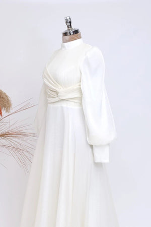 Naz Abiye - FioraofDress - tesettur - abiye - 38 - Ekru - hijab - evening - dress