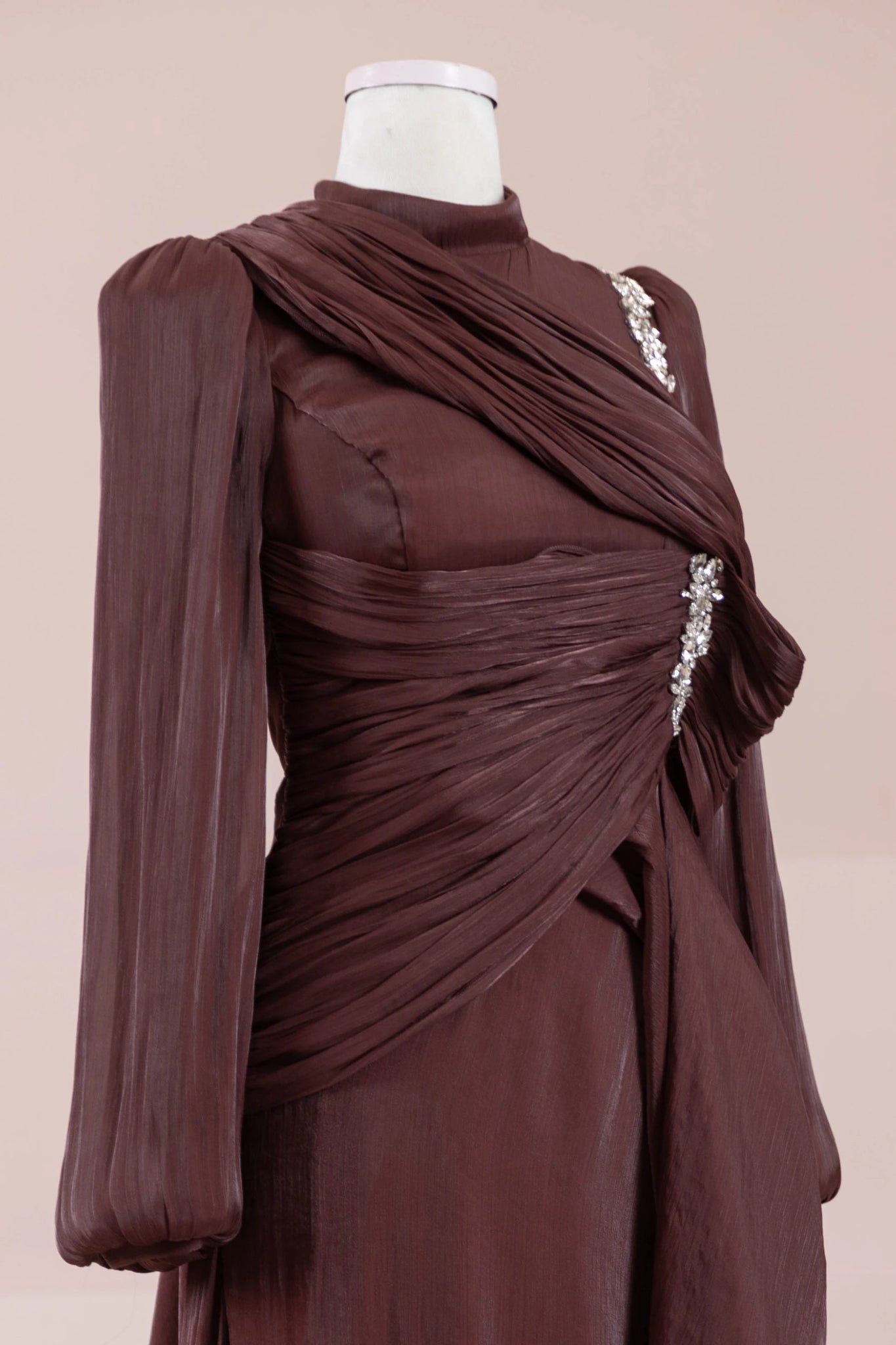 Nedya Tesettür Abiye - FioraofDress - tesettur - abiye - bery burgundy - 38 - hijab - evening - dress