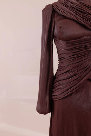 Nedya Tesettür Abiye - FioraofDress - tesettur - abiye - bery burgundy - 38 - hijab - evening - dress