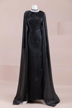 Nela Tesettür Abiye - FioraofDress - tesettur - abiye - Siyahh - 38 - hijab - evening - dress