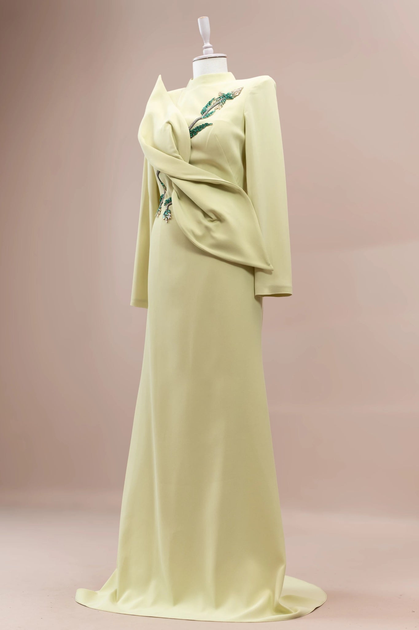 Nira Tesettür Abiye - FioraofDress - tesettur - abiye - Limon - 38 - hijab - evening - dress