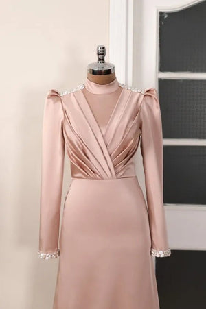 Niran Tesettür Abiye - FioraofDress - tesettur - abiye - Pudra - 36 - hijab - evening - dress