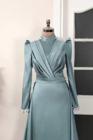 Niran Tesettür Abiye - FioraofDress - tesettur - abiye - MİNT - 36 - hijab - evening - dress