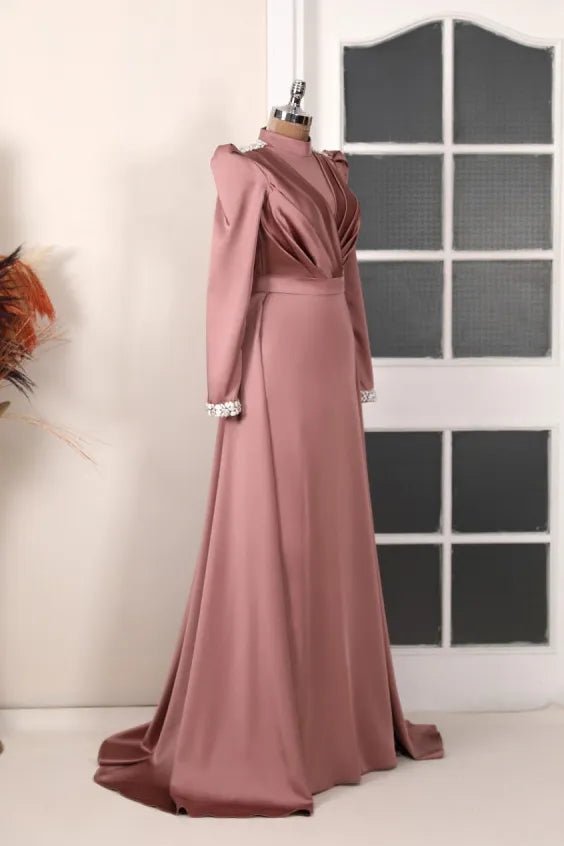 Niran Tesettür Abiye - FioraofDress - tesettur - abiye - Gül Kurusu - 36 - hijab - evening - dress