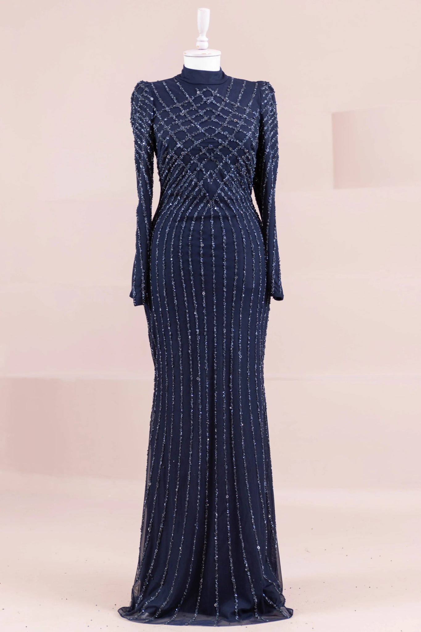 Niva Tesettür Abiye - FioraofDress - tesettur - abiye - LACİVERT - 38 - hijab - evening - dress