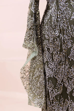 Nouria Tesettür Abiye - FioraofDress - tesettur - abiye - haki - 36 - hijab - evening - dress