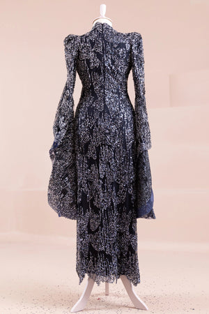 Nouria Tesettür Abiye - FioraofDress - tesettur - abiye - lacivert - 36 - hijab - evening - dress