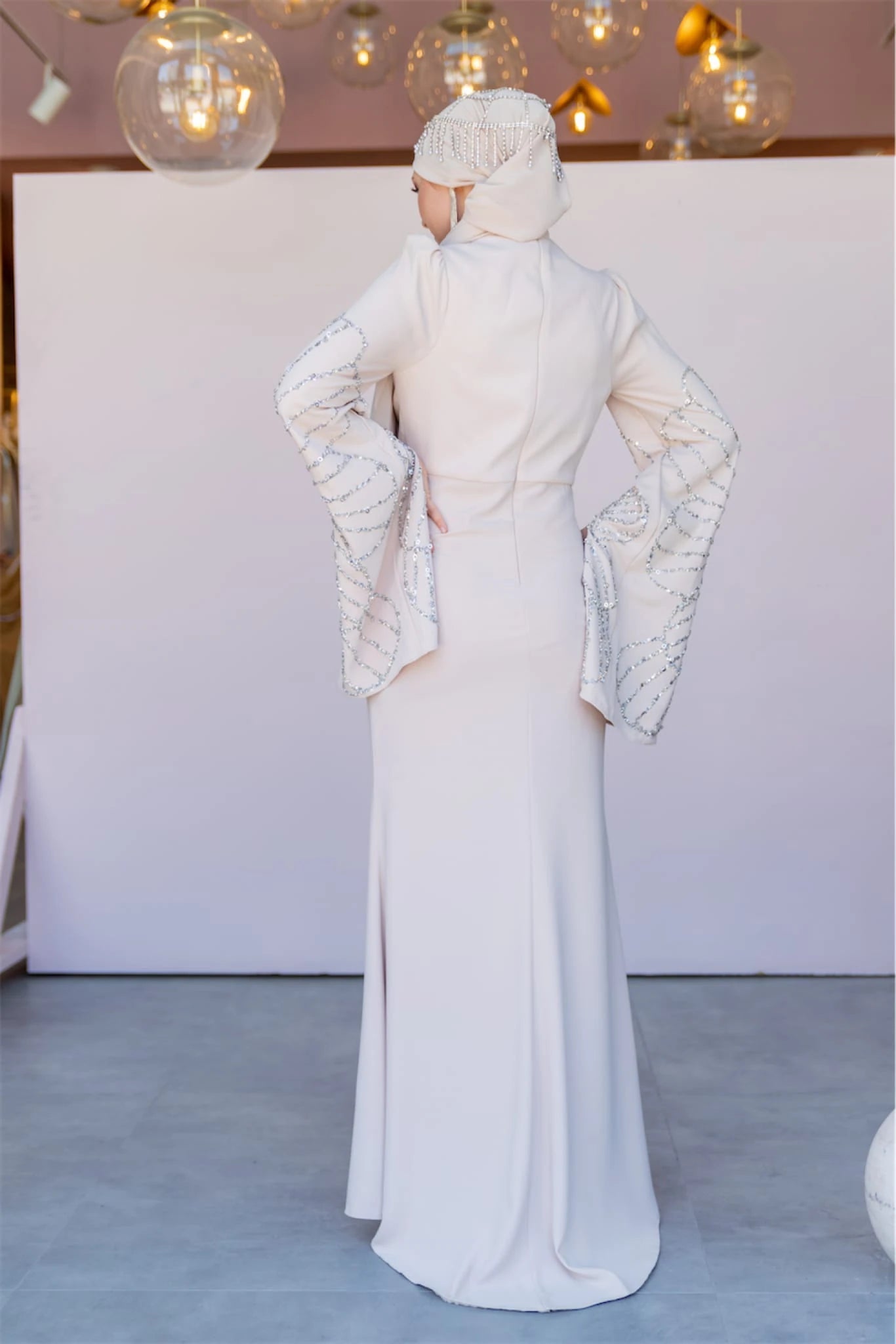 Noursema Tessetür Abiye Siyah - FioraofDress - tesettur - abiye - 38 - BEJ - hijab - evening - dress