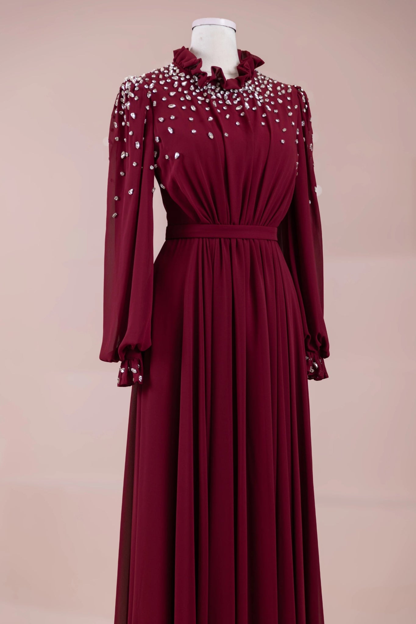 Nova Teseetür Abiye - FioraofDress - tesettur - abiye - BORDO - 38 - hijab - evening - dress