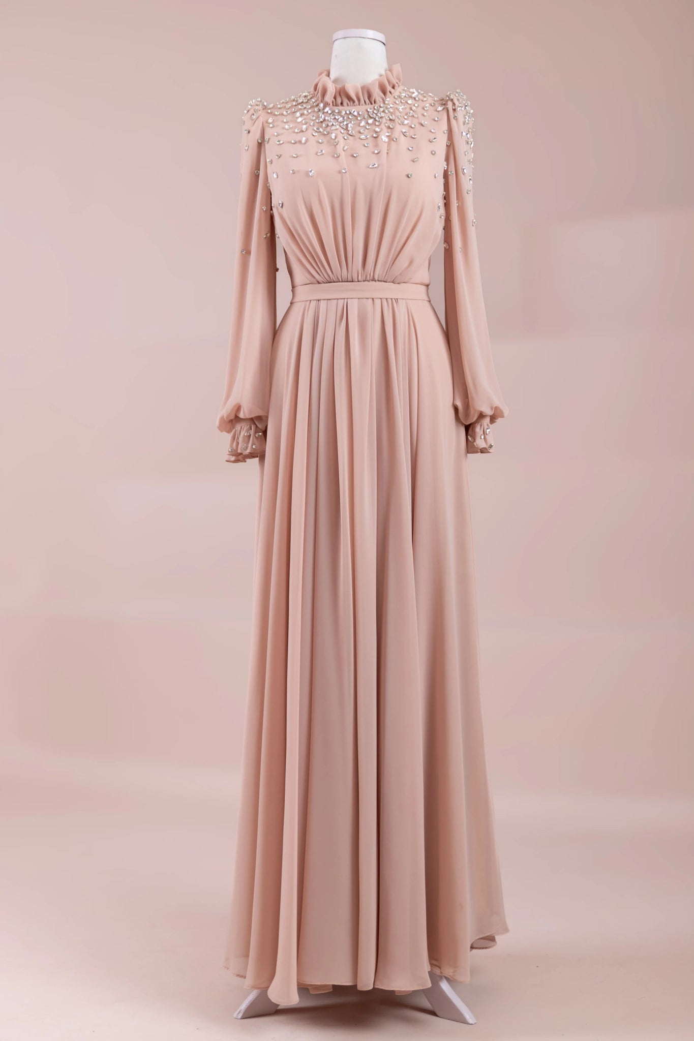 Nova Teseetür Abiye - FioraofDress - tesettur - abiye - Pudra - 38 - hijab - evening - dress