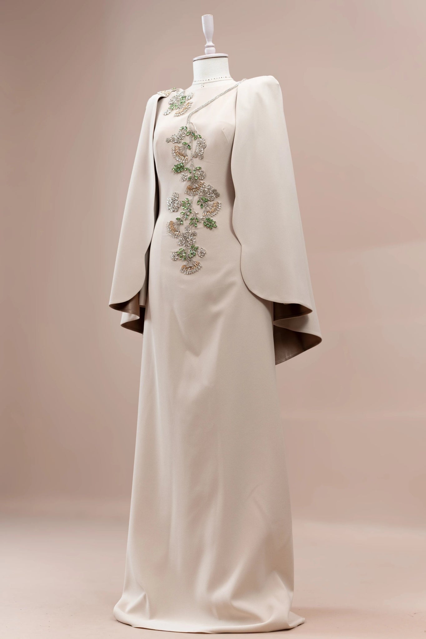 Nova Tesettür Abiye - FioraofDress - tesettur - abiye - BEJ - 38 - hijab - evening - dress