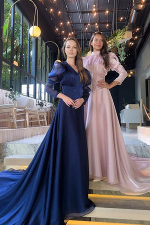 Ophelia - FioraofDress - tesettur - abiye - lacivert - 36 - hijab - evening - dress