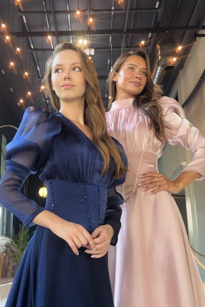 Ophelia - FioraofDress - tesettur - abiye - lacivert - 36 - hijab - evening - dress