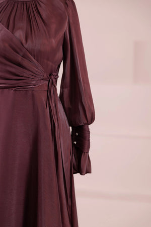 Orkide Tesettur Abiye - FioraofDress - tesettur - abiye - 38 - bery burgundy - hijab - evening - dress