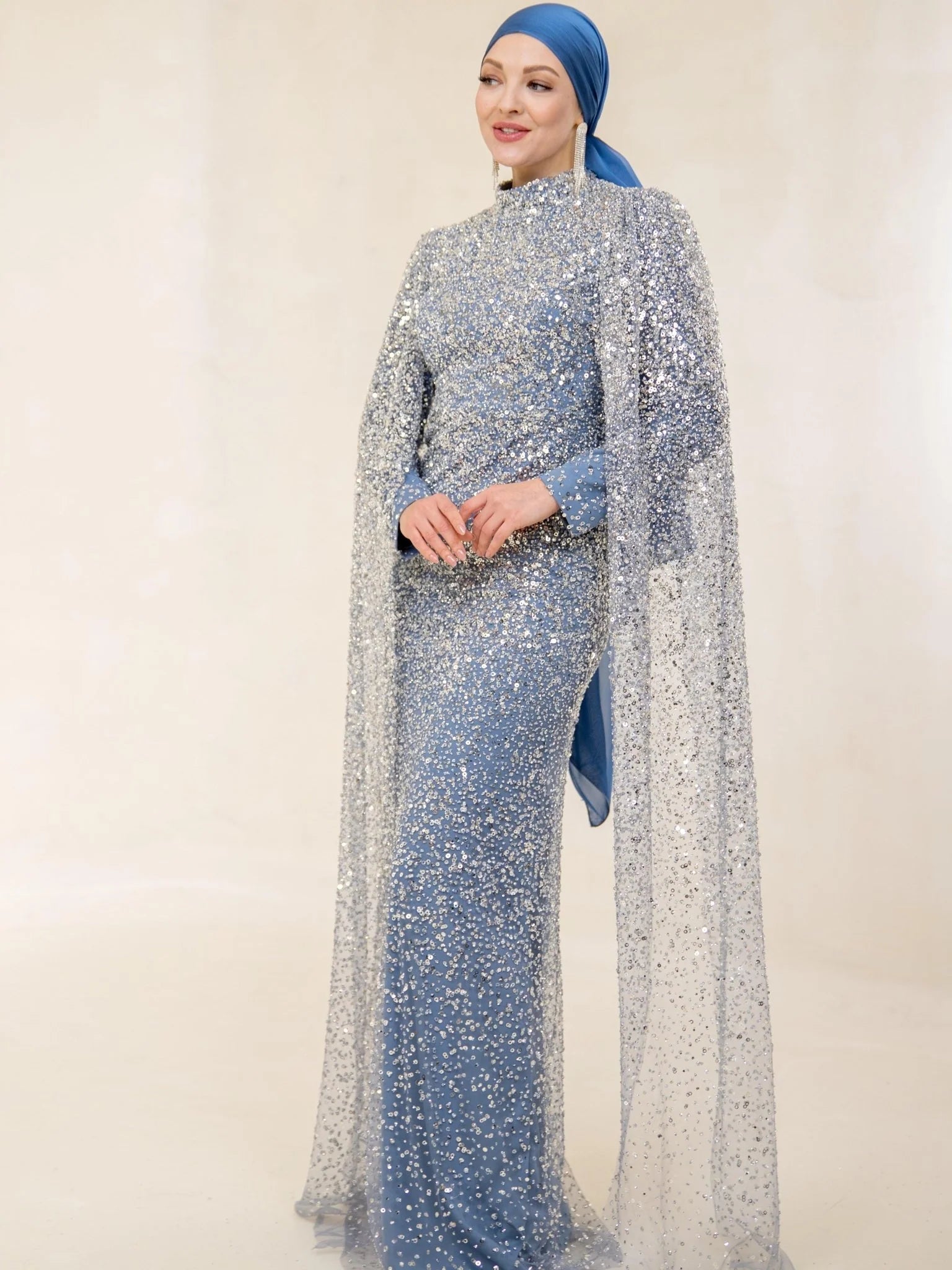 Parla Tesettür Abiye - FioraofDress - tesettur - abiye - 48 - Mavii - hijab - evening - dress