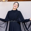 Pelerin Tesettür Abiye - FioraofDress - tesettur - abiye - 40 - SİYAH - hijab - evening - dress
