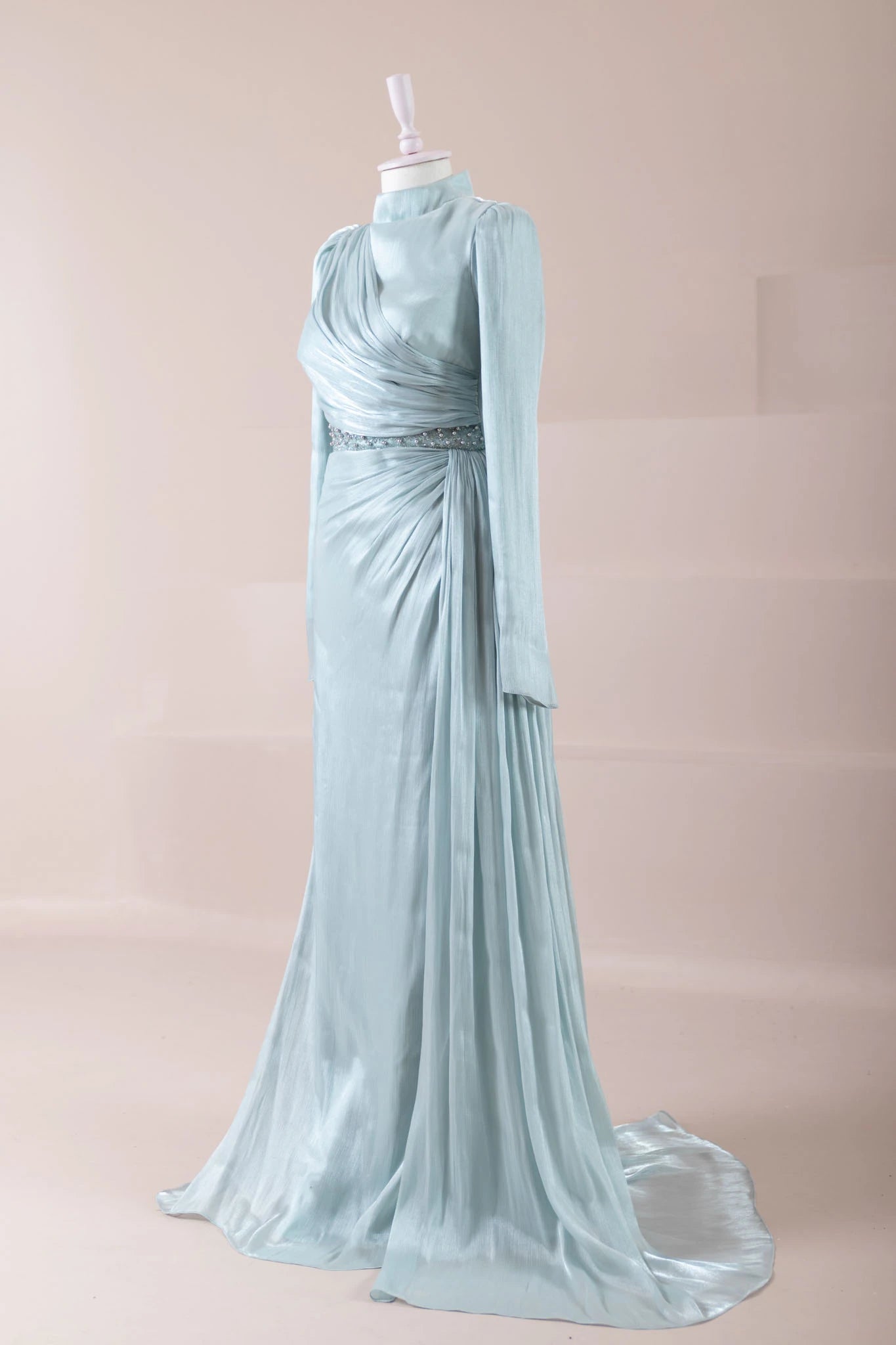 Perla Tesettür Abiye - FioraofDress - tesettur - abiye - mint - 38 - hijab - evening - dress