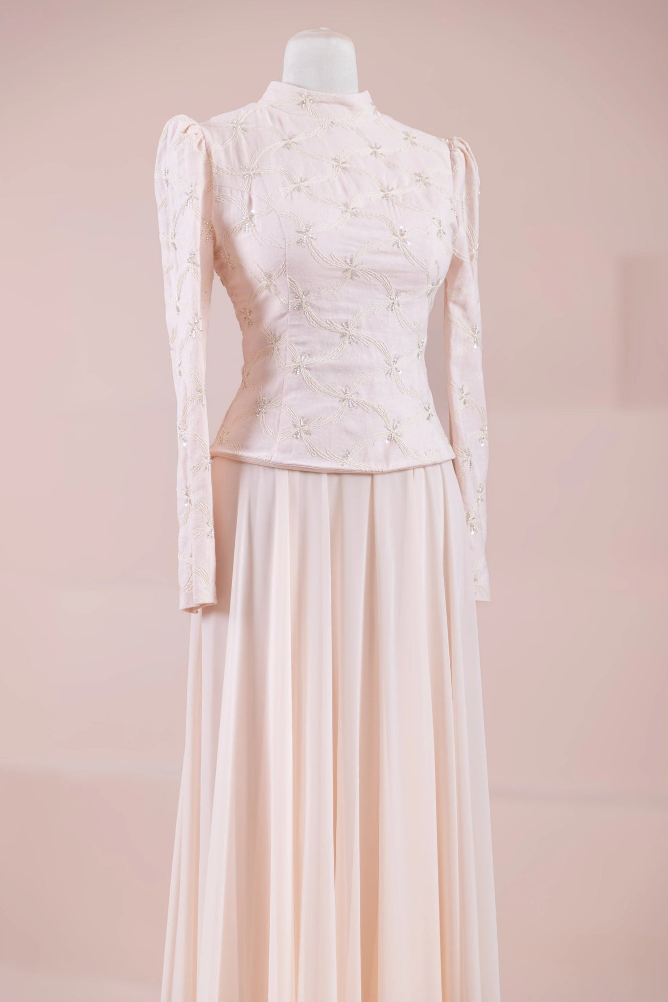 Ponte Tesettür Abiye - FioraofDress - tesettur - abiye - Pudra - 38 - hijab - evening - dress