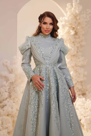 Queen Tesettür Abiye - FioraofDress - tesettur - abiye - zümrüt - 38 - hijab - evening - dress