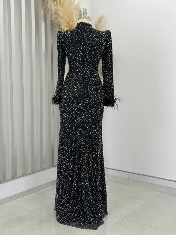 Rachelle Tesettür Abiye - FioraofDress - tesettur - abiye - Siyahh - 38 - hijab - evening - dress