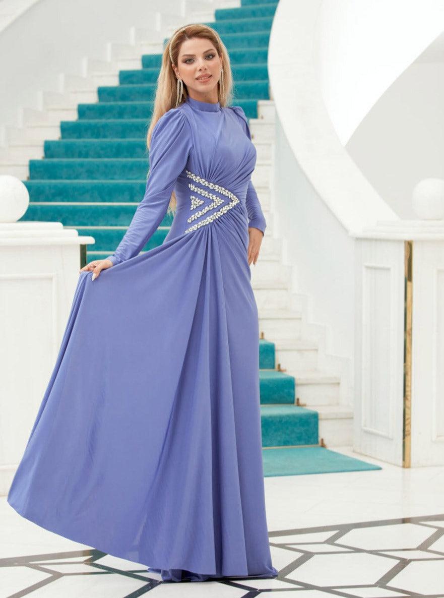 Roza Tesettür Abiye - FioraofDress - tesettur - abiye - 48 - LİLAA - hijab - evening - dress