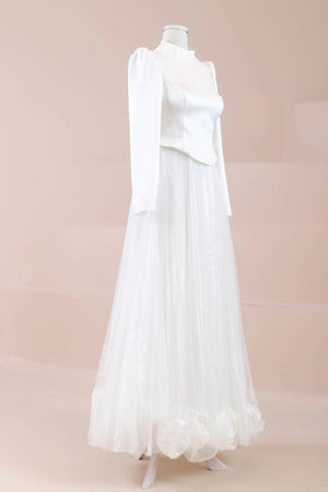 Rozya Tesettür Abiye - FioraofDress - tesettur - abiye - Beyaz - 38 - hijab - evening - dress