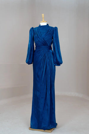 Safir Tesettür Abiye - FioraofDress - tesettur - abiye - LACİVERT - 38 - hijab - evening - dress