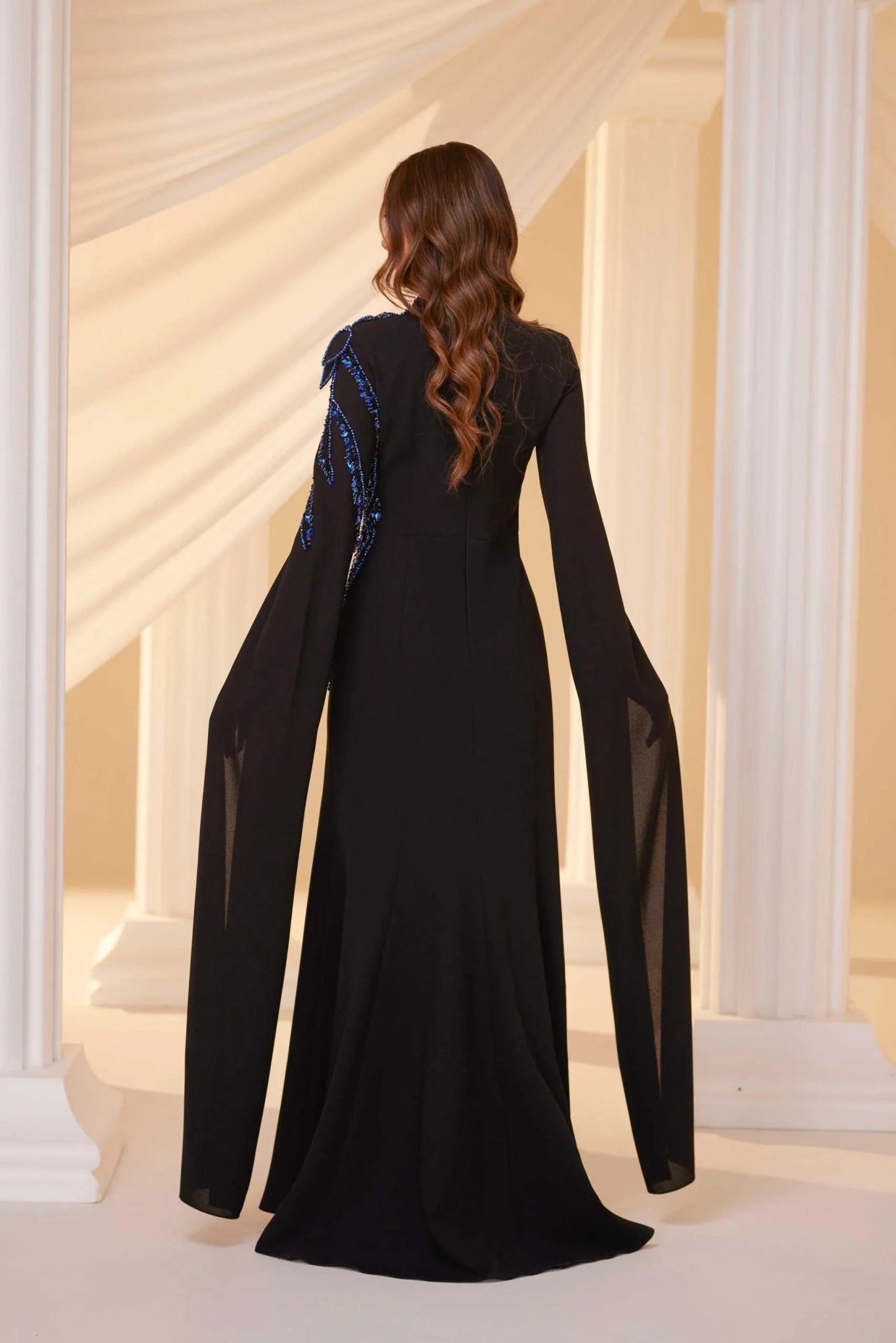 Salkım Tesettür Abiye - FioraofDress - tesettur - abiye - SAX - 38 - hijab - evening - dress