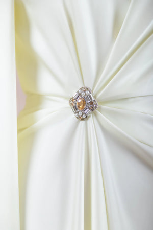 Satenya Tesettür Abiye - FioraofDress - tesettur - abiye - Ekru - 38 - hijab - evening - dress