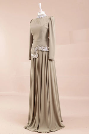 Selva Tesettür Abiye - FioraofDress - tesettur - abiye - HAKİ - 38 - hijab - evening - dress