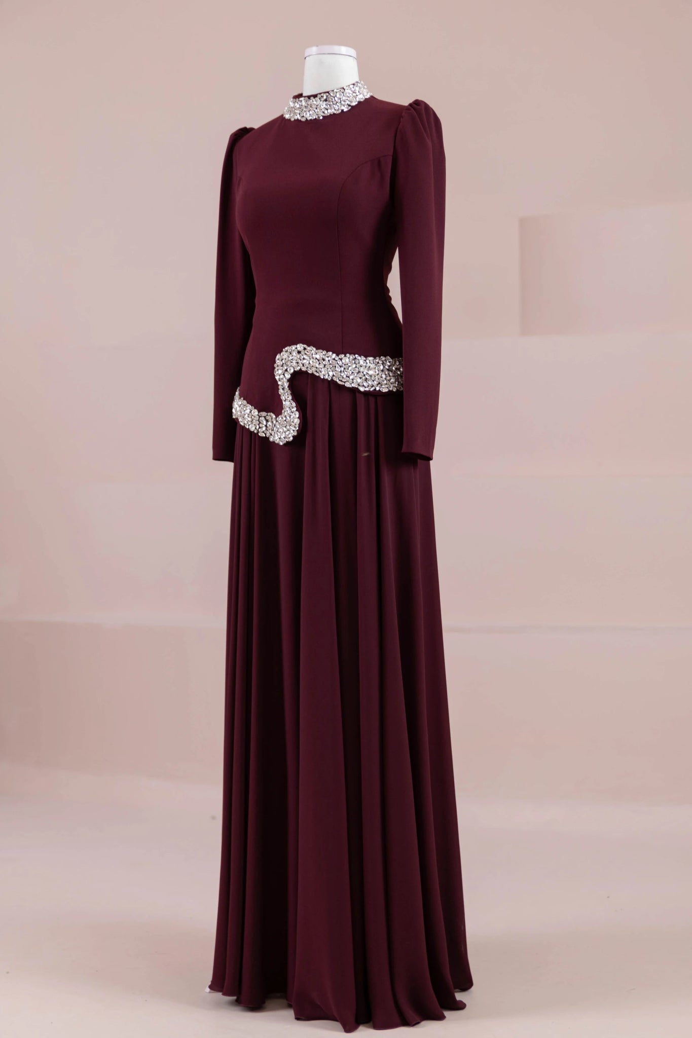 Selva Tesettür Abiye - FioraofDress - tesettur - abiye - BORDO - 38 - hijab - evening - dress
