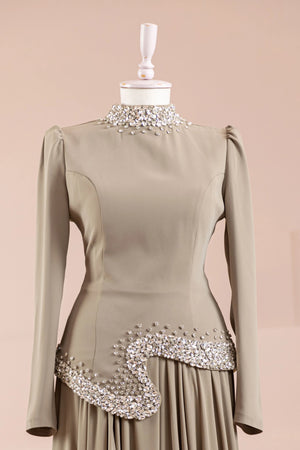 Selva Tesettür Abiye - FioraofDress - tesettur - abiye - HAKİ - 38 - hijab - evening - dress