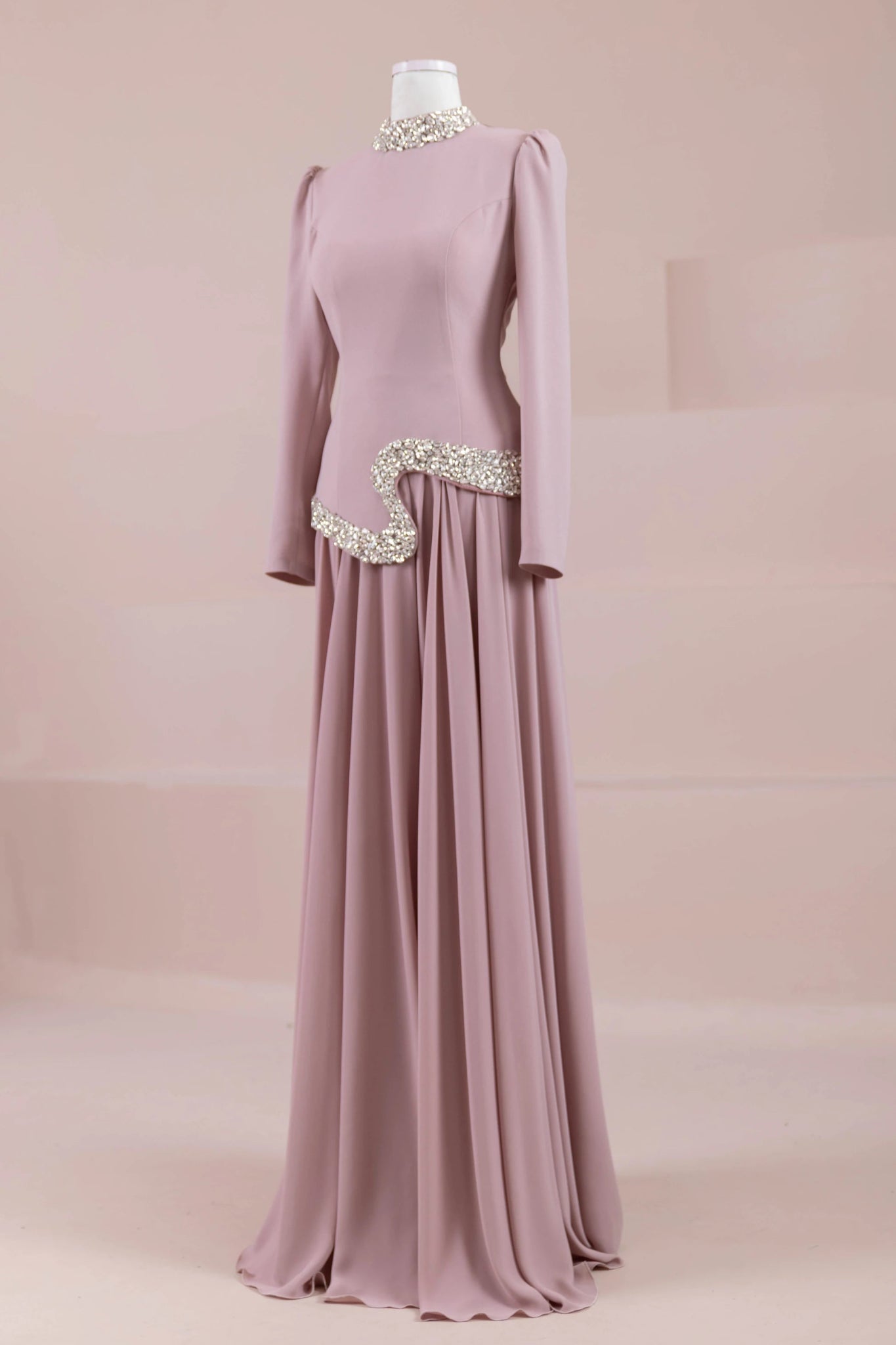 Selva Tesettür Abiye - FioraofDress - tesettur - abiye - pudraa - 38 - hijab - evening - dress